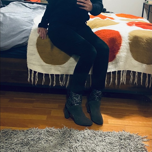Cubanas Ciara glitter heeled boots Anthropologie - Picture 5 of 7
